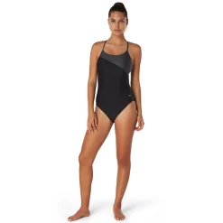 Recreation|Fitness-Speedo Asymmetrical Colorblock One Piece Speedo Black