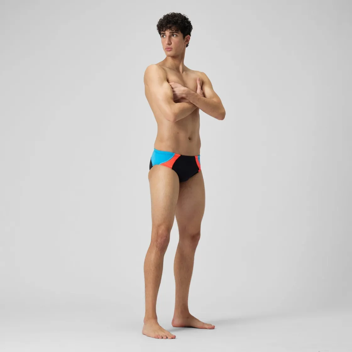 Briefs-Speedo Colorblock One Brief Siren Red
