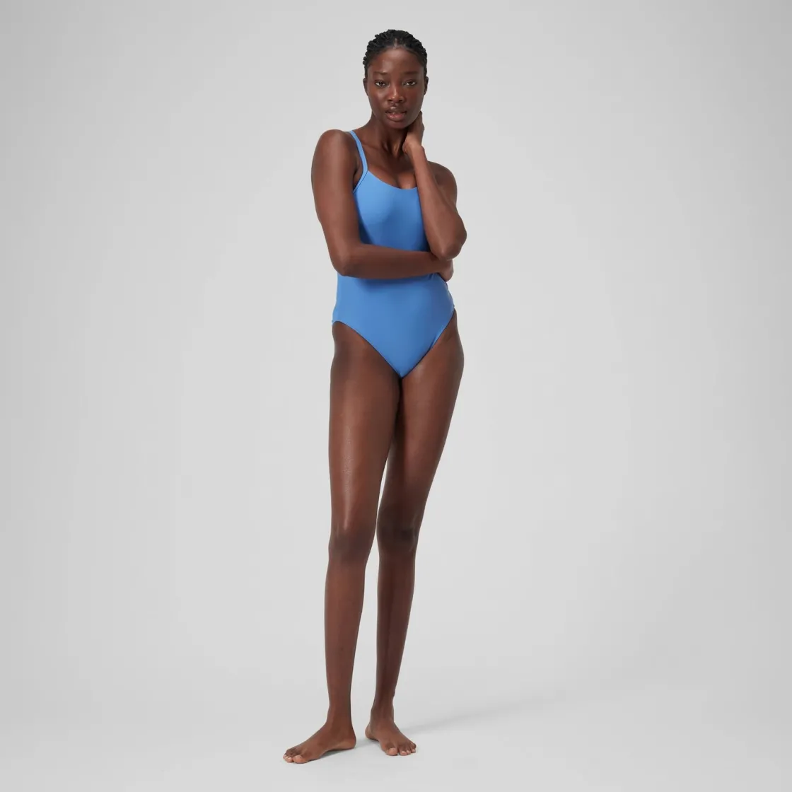 Fitness|One Pieces-Speedo Colorblock Racerback One Piece Iceberg Blue