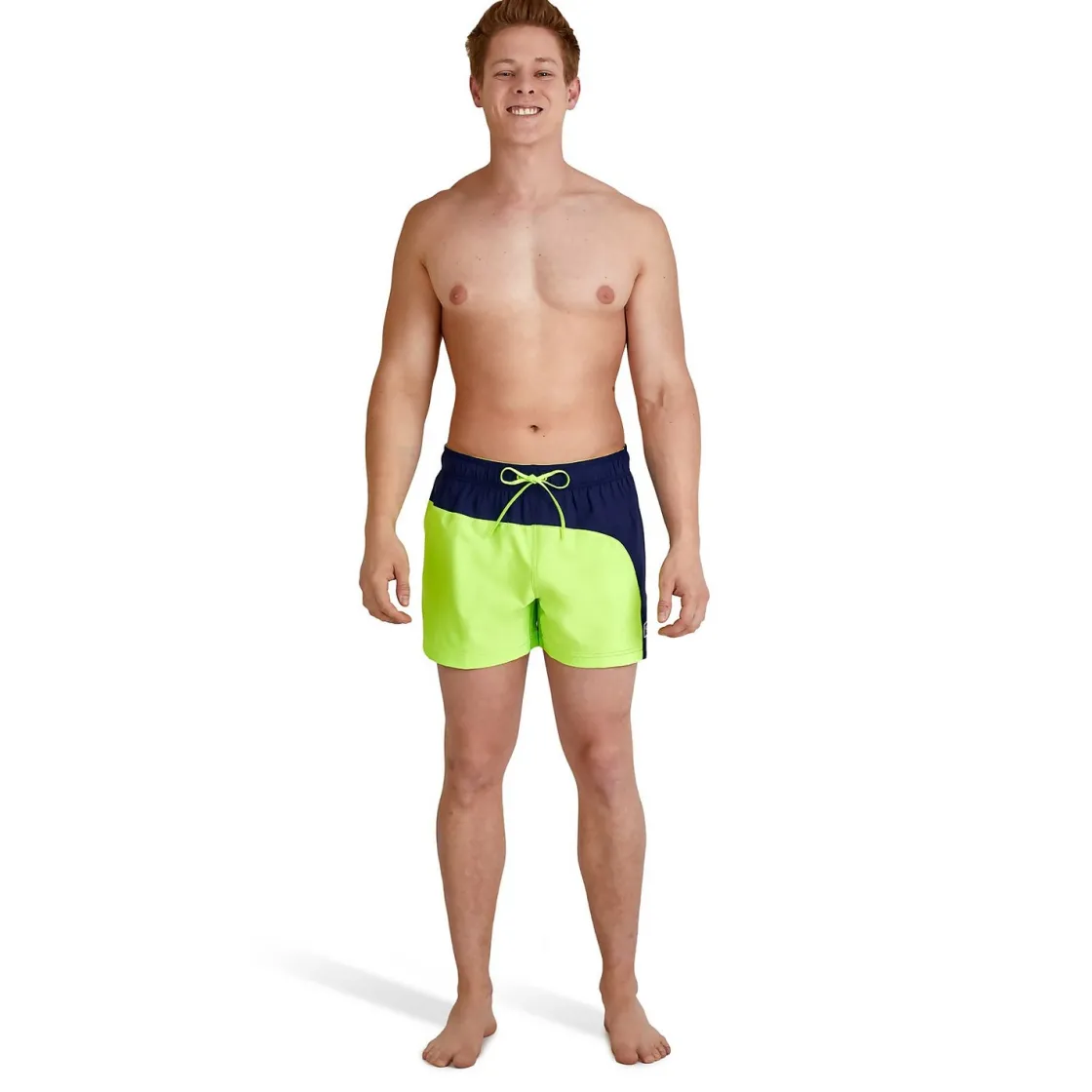 Swim Trunks & Boardshorts-Speedo Colorblock Redondo Edge Volley 14" Green/Navy