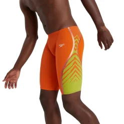 Tech Suits-Speedo Fastskin LZR Sonic Scorch Printed Intent Jammer - Fina Approved Orange Yellow