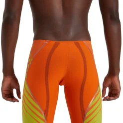 Tech Suits-Speedo Fastskin LZR Sonic Scorch Printed Intent Jammer - Fina Approved Orange Yellow