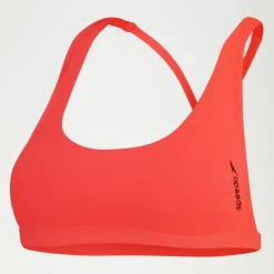 Two Pieces-Speedo Flu3nte Solid Convertible Top Red