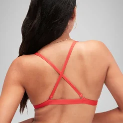 Two Pieces-Speedo Flu3nte Solid Convertible Top Red