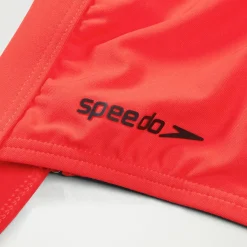 Two Pieces-Speedo Flu3nte Solid Convertible Top Red
