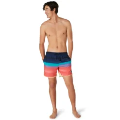 Swim Trunks & Boardshorts-Speedo Printed Redondo Edge Volley 17