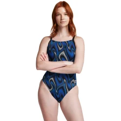 Racing|One Pieces-Speedo Purpose Flyback One Piece Blue Maroon