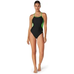 Racing|One Pieces-Speedo Solid Flyback One Piece Bright Green