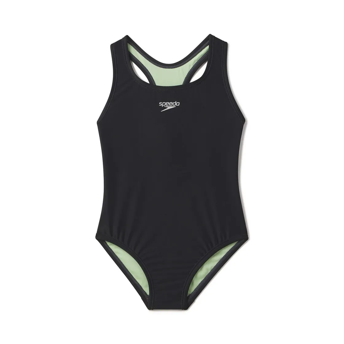 Girls Training|Girls Swimwear-Speedo Solid Racerback One Piece Black