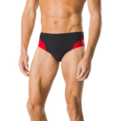 Briefs-Speedo Spark Splice Brief Black Red