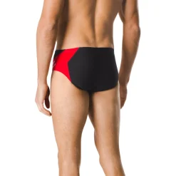 Briefs-Speedo Spark Splice Brief Black Red